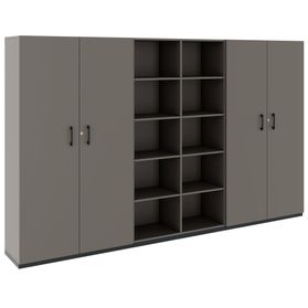 CHOICE Schrankwand | 5OH, 3000 x 1820 mm, Cubanitgrau