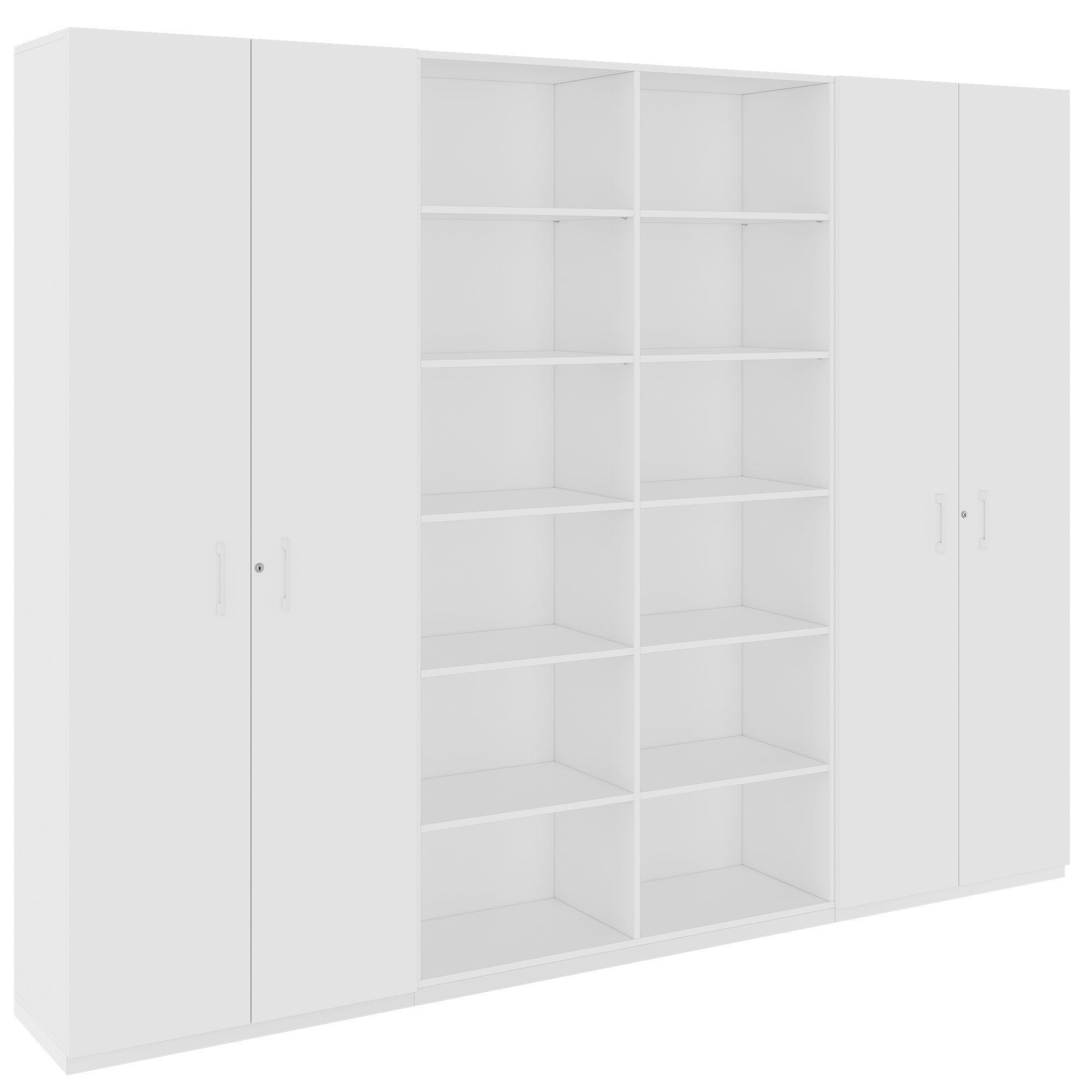 CHOICE Schrankwand | 6OH, 2800 x 2170 mm, Weiss - 1 Main Image