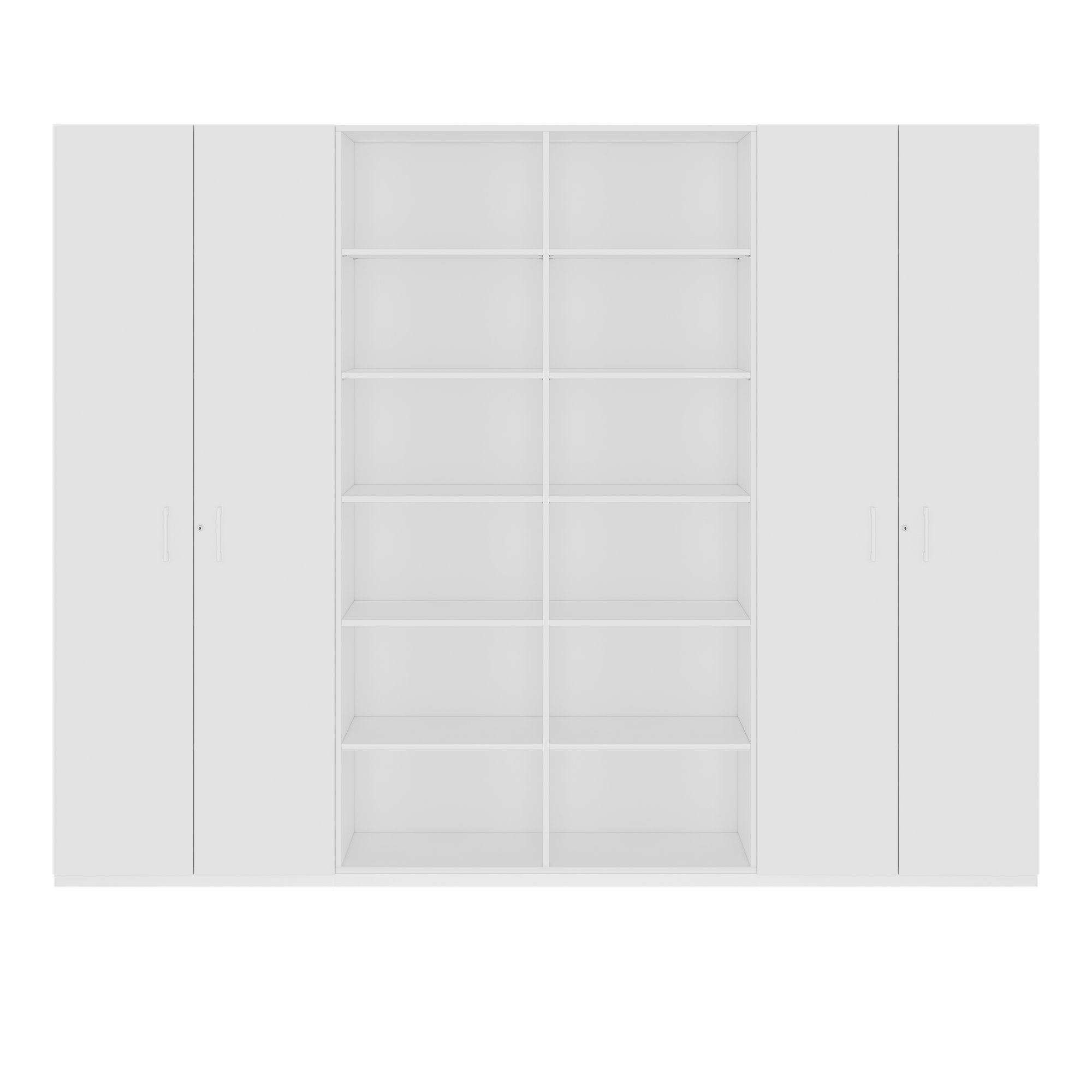 CHOICE Schrankwand | 6OH, 2800 x 2170 mm, Weiss - 3 Main Image
