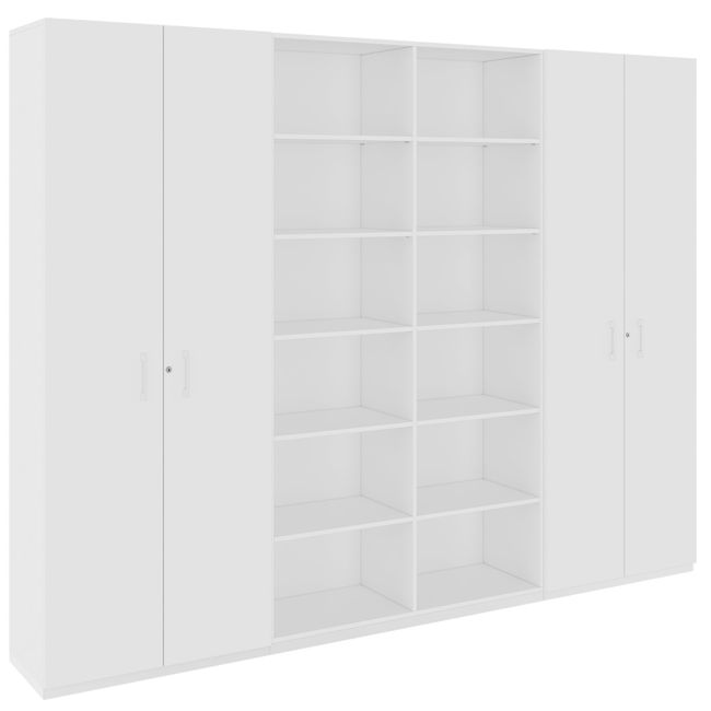 CHOICE Schrankwand | 6OH, 2800 x 2170 mm, Weiß