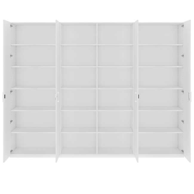 CHOICE Schrankwand | 6OH, 2800 x 2170 mm, Weiß