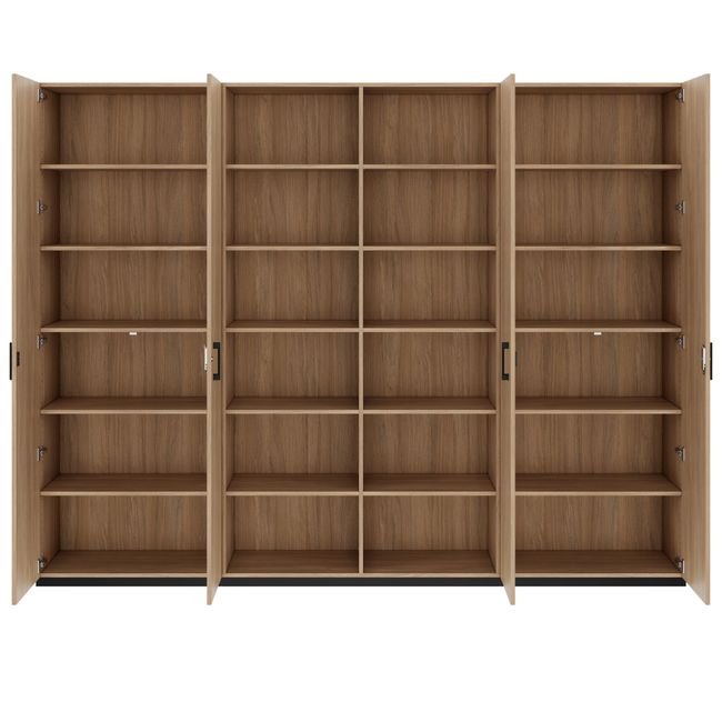 CHOICE Schrankwand | 6OH, 2800 x 2170 mm, Bernsteineiche