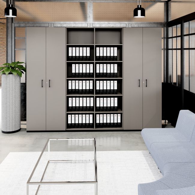 CHOICE Schrankwand | 6OH, 2800 x 2170 mm, Cubanitgrau