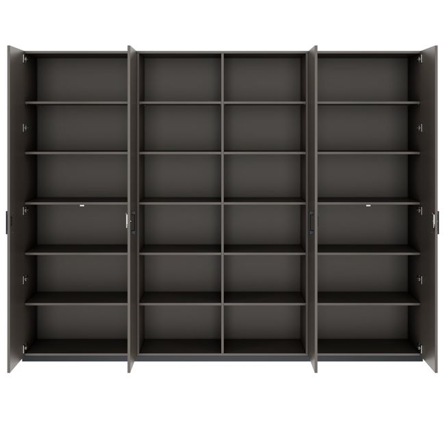 CHOICE Schrankwand | 6OH, 2800 x 2170 mm, Cubanitgrau