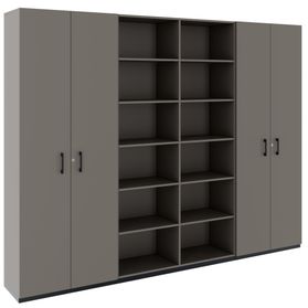 CHOICE Schrankwand | 6OH, 2800 x 2170 mm, Cubanitgrau