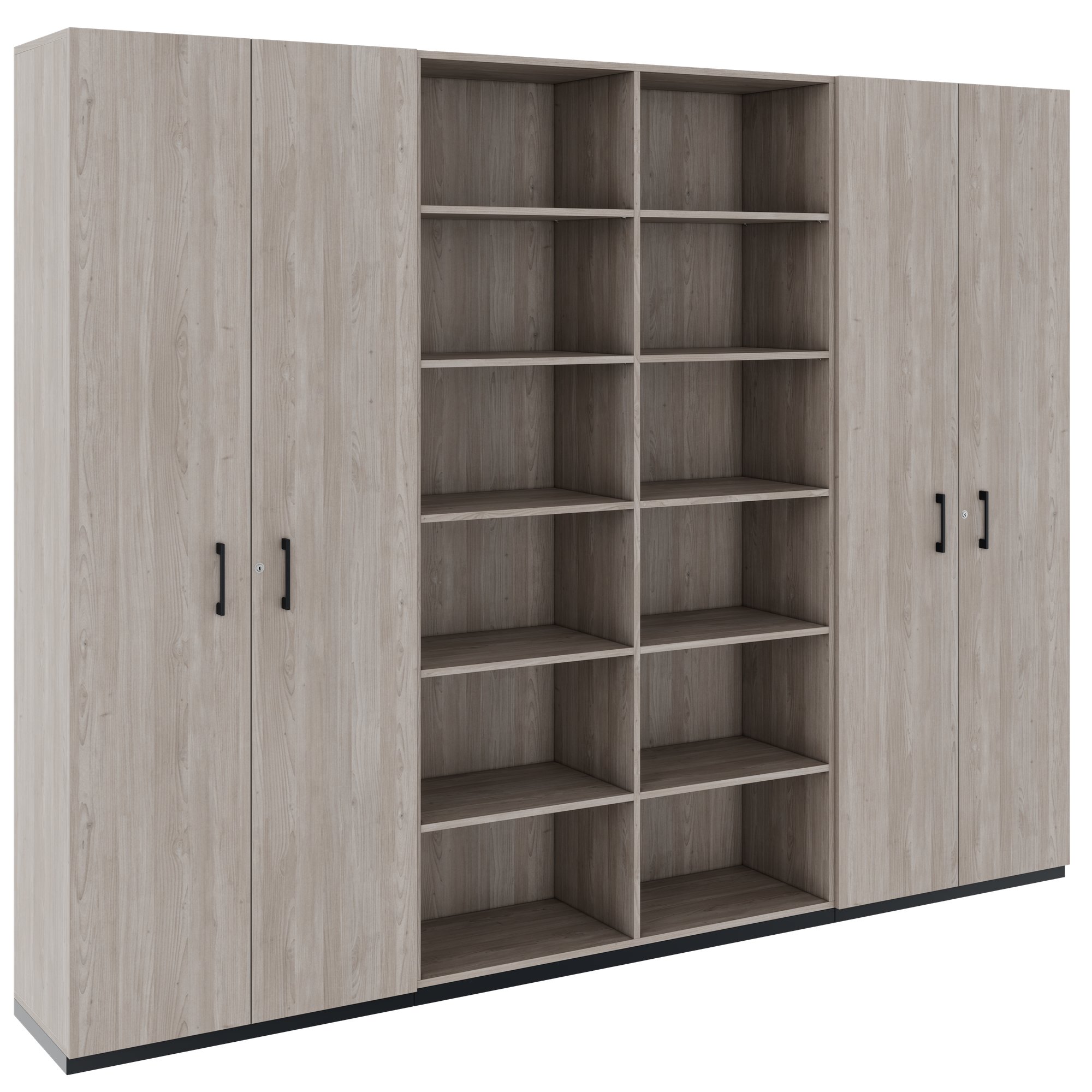 CHOICE Schrankwand | 6OH, 2800 x 2170 mm, Nordeiche grau - 1 Main Image