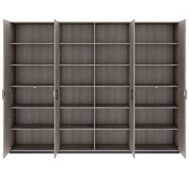 CHOICE Schrankwand | 6OH, 2800 x 2170 mm, Nordeiche grau