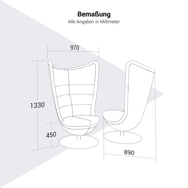 CAVE Lounge-Sessel | Tellerfuß, hohe Rückenlehne