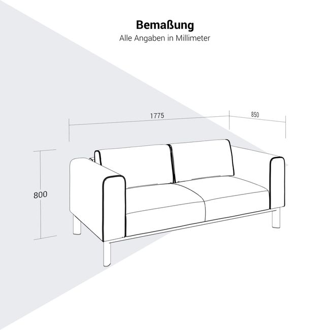 profim - DECENTA Sofa | 2-Sitzer, feste Armlehnen profim - DECENTA Sofa | 2-Sitzer, feste Armlehnen