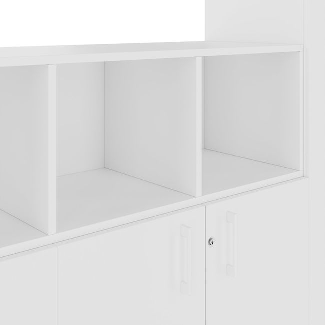 CHOICE Schrankwand | 6OH, 3200 x 2170 mm, Weiß