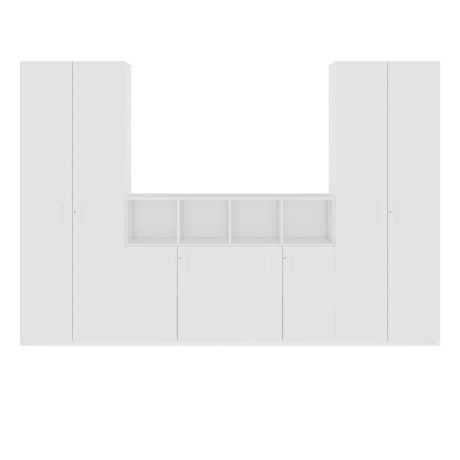 CHOICE Schrankwand | 6OH, 3200 x 2170 mm, Weiß