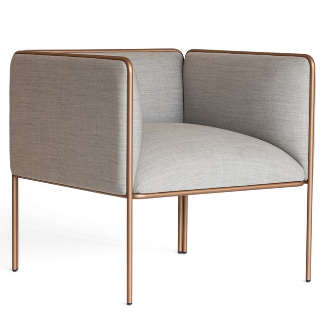 MITEA Lounge-Sessel | 4-Fuß-Gestell, feste Armlehnen