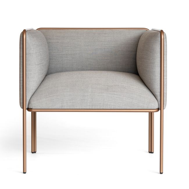 MITEA Lounge-Sessel | 4-Fuß-Gestell, feste Armlehnen