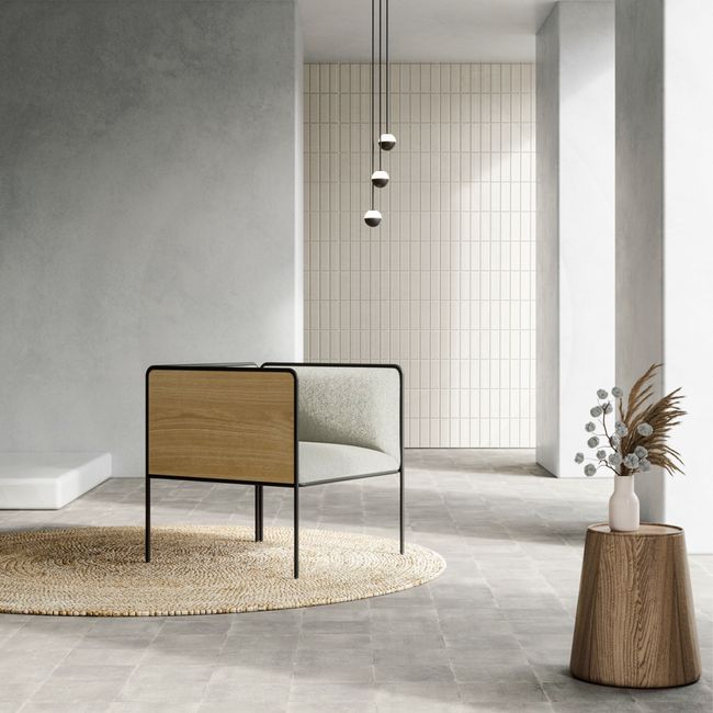 MITEA Lounge-Sessel | 4-Fuß-Gestell, feste Armlehnen