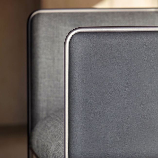 MITEA Lounge-Sessel | 4-Fuß-Gestell, feste Armlehnen