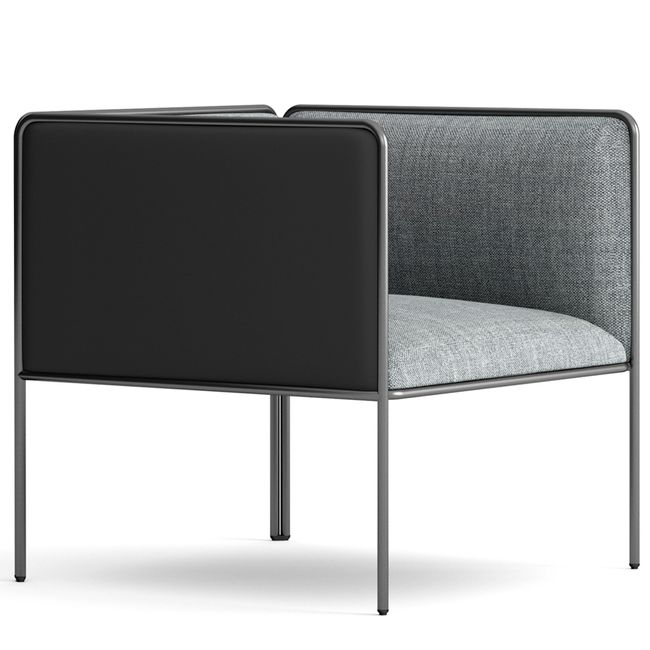 MITEA Lounge-Sessel | 4-Fuß-Gestell, feste Armlehnen