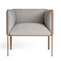MITEA Lounge-Sessel | 4-Fuß-Gestell, feste Armlehnen