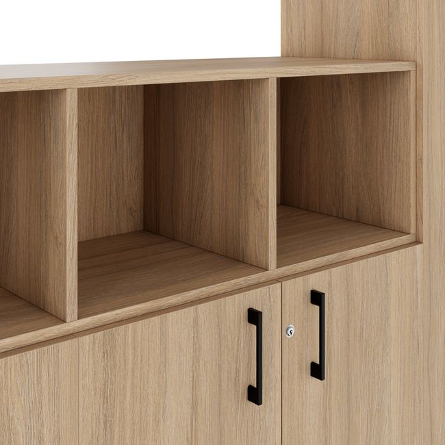 CHOICE Schrankwand | 6OH, 3200 x 2170 mm, Bernsteineiche