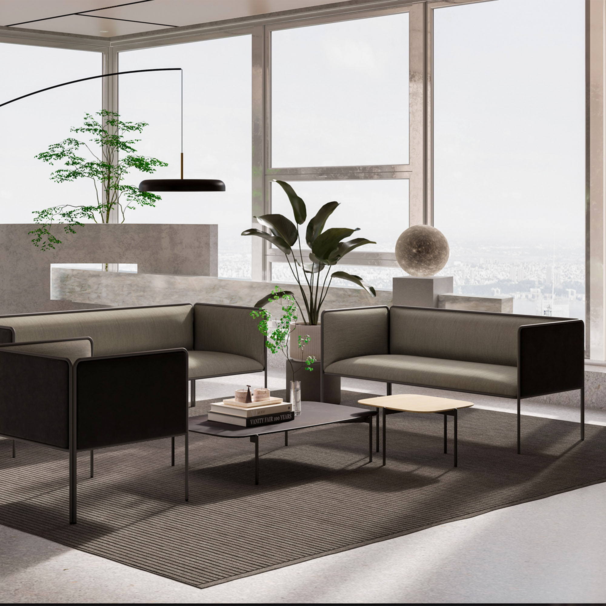 MITEA Sofa | 4-Fuß-Gestell, feste Armlehnen, 2- oder 3-Sitzer - 24 Main Image