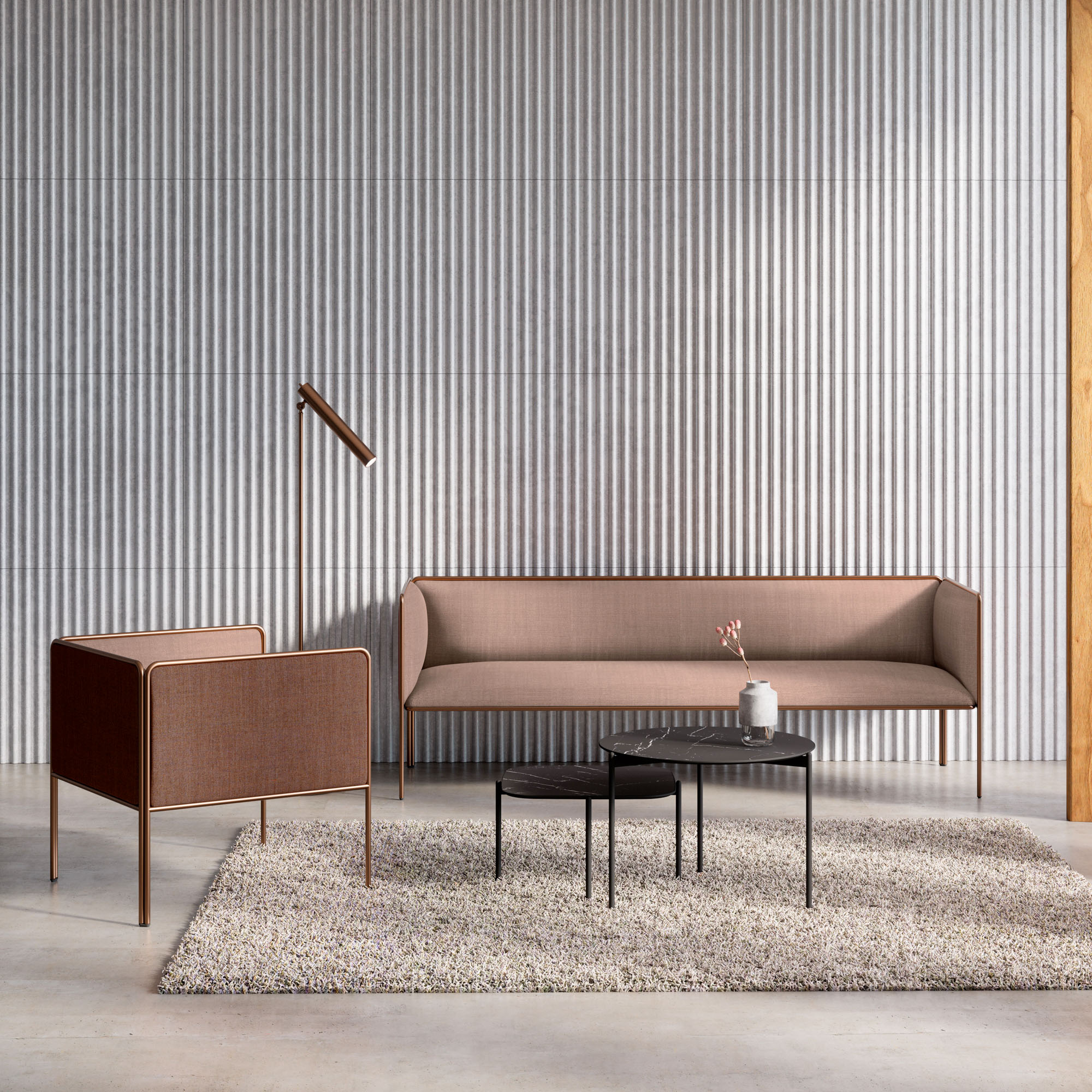 MITEA Sofa | 4-Fuß-Gestell, feste Armlehnen, 2- oder 3-Sitzer - 26 Main Image