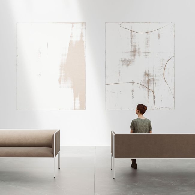 MITEA Sofa | 4-Fuß-Gestell, feste Armlehnen, 2- oder 3-Sitzer