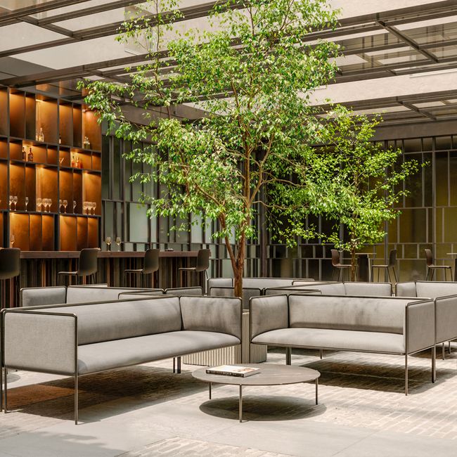 MITEA Sofa | 4-Fuß-Gestell, feste Armlehnen, 2- oder 3-Sitzer