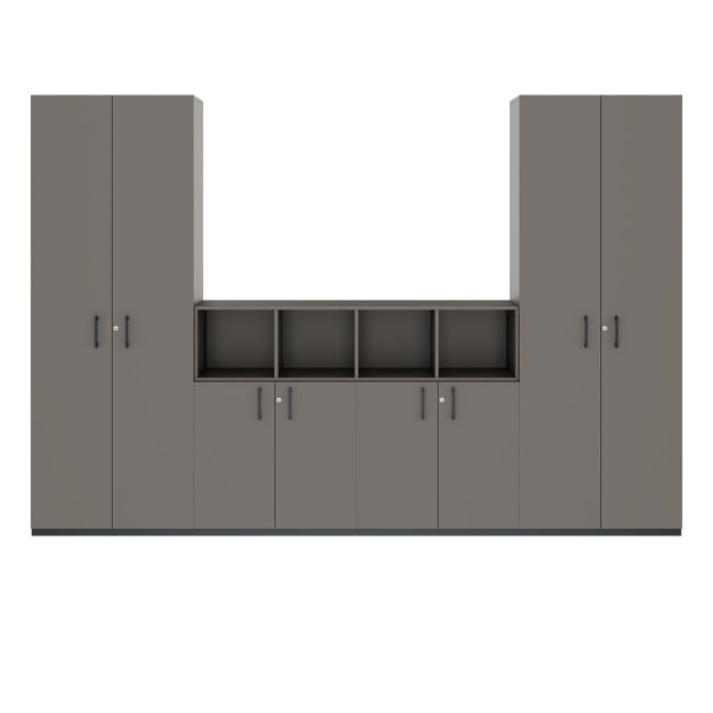 CHOICE Schrankwand | 6OH, 3200 x 2170 mm, Cubanitgrau