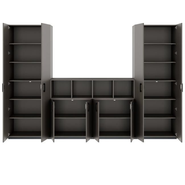 CHOICE Schrankwand | 6OH, 3200 x 2170 mm, Cubanitgrau