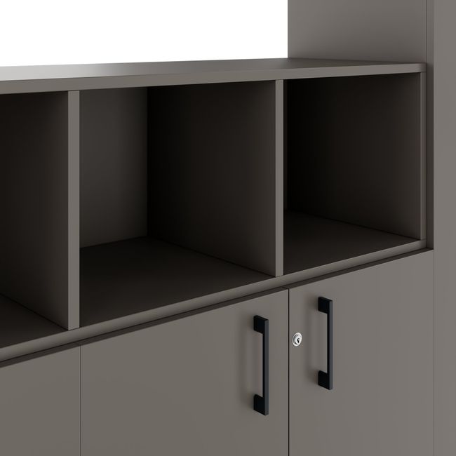 CHOICE Schrankwand | 6OH, 3200 x 2170 mm, Cubanitgrau