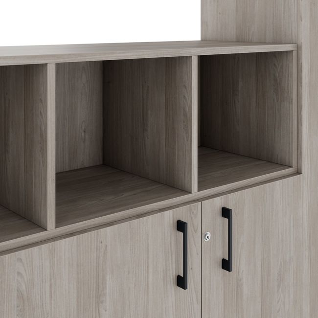 CHOICE Schrankwand | 6OH, 3200 x 2170 mm, Nordeiche grau