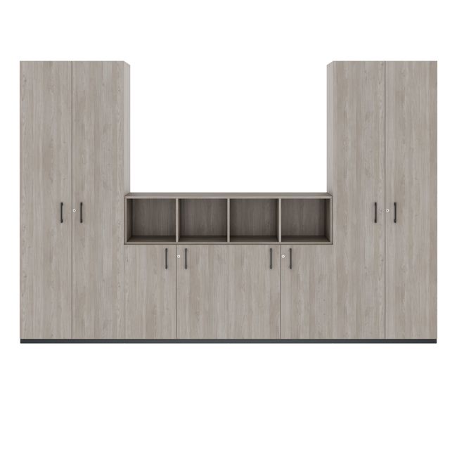 CHOICE Schrankwand | 6OH, 3200 x 2170 mm, Nordeiche grau