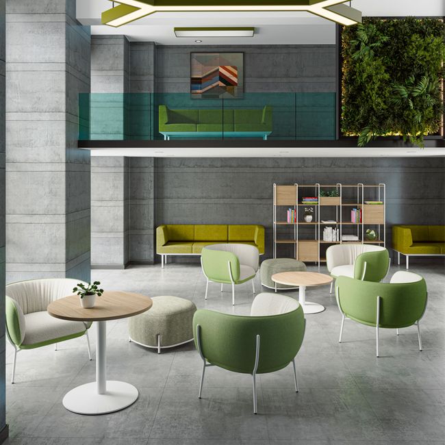 LEWI Lounge-Sessel | 4-Fuß-Gestell, feste Armlehnen