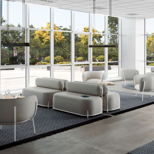 LEWI Lounge-Sessel | 4-Fuß-Gestell, feste Armlehnen