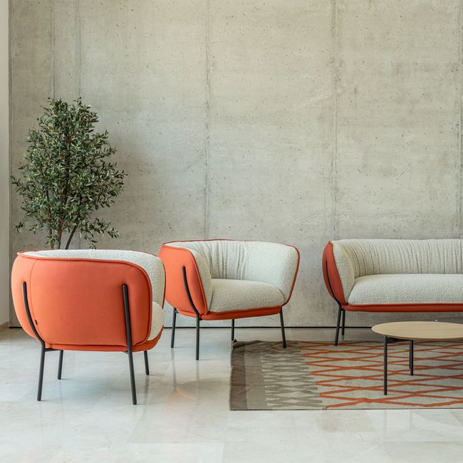 LEWI Lounge-Sessel | 4-Fuß-Gestell, feste Armlehnen