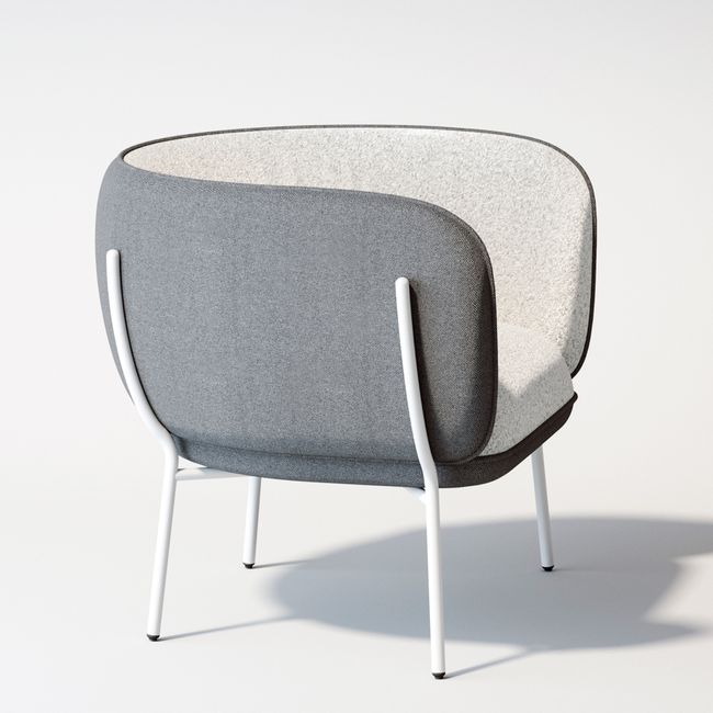 LEWI Lounge-Sessel | 4-Fuß-Gestell, feste Armlehnen