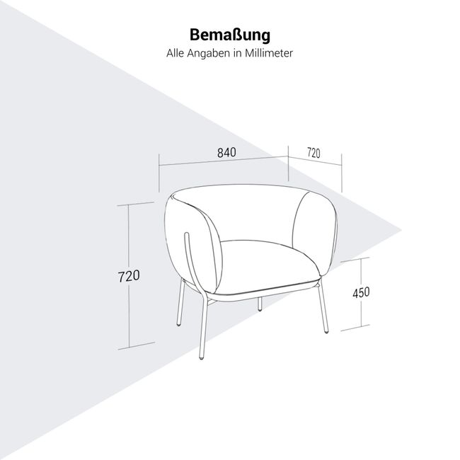 LEWI Lounge-Sessel | 4-Fuß-Gestell, feste Armlehnen