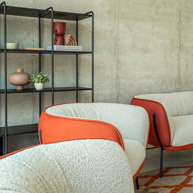 LEWI Lounge-Sessel | 4-Fuß-Gestell, feste Armlehnen