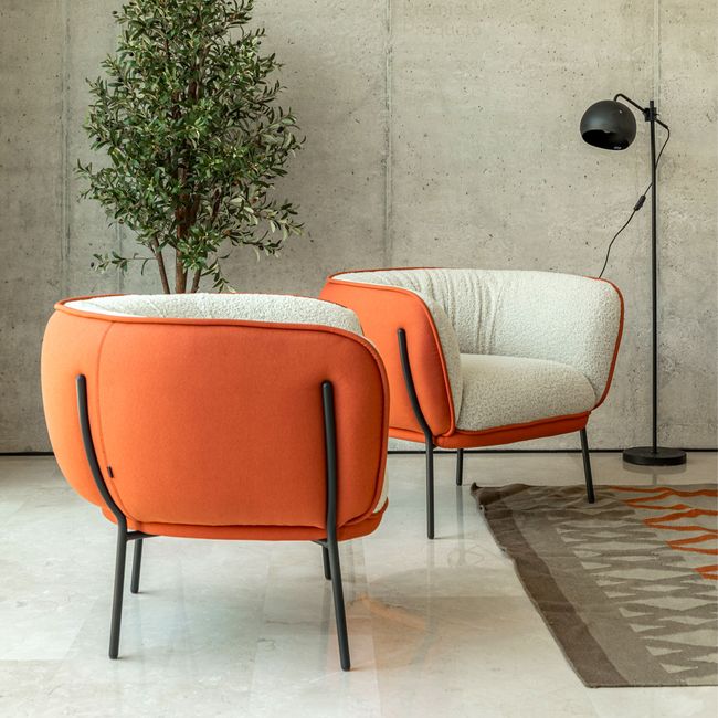 LEWI Lounge-Sessel | 4-Fuß-Gestell, feste Armlehnen