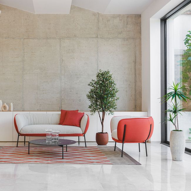 LEWI Lounge-Sessel | 4-Fuß-Gestell, feste Armlehnen