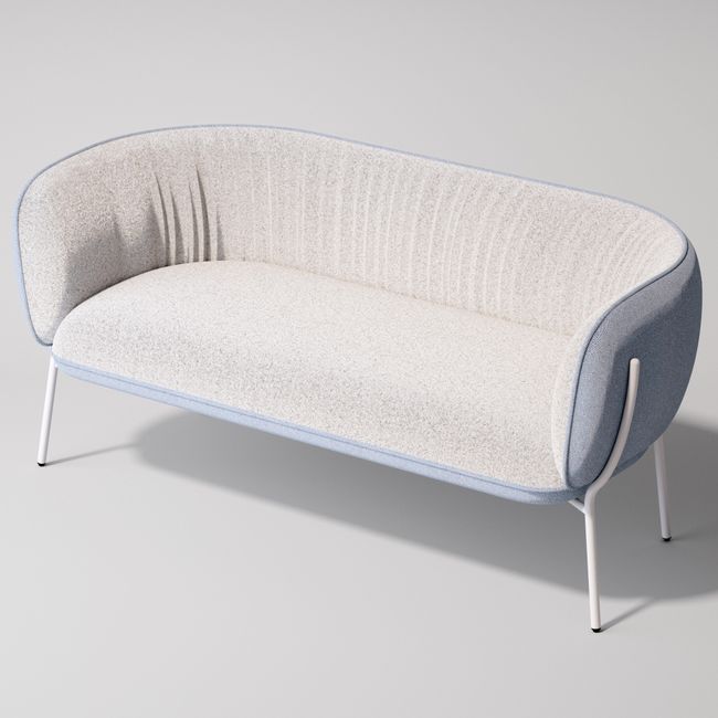 LEWI Sofa | 4-Fuß-Gestell, feste Armlehnen