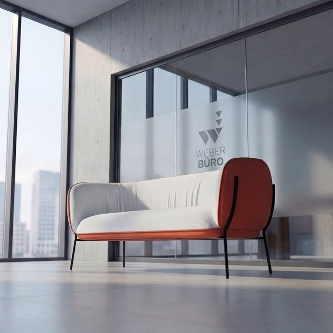 LEWI Sofa | 4-Fuß-Gestell, feste Armlehnen