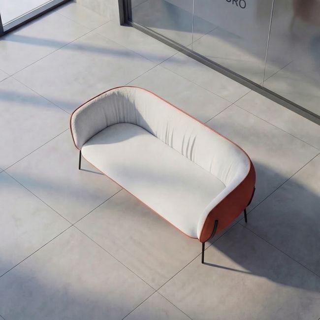 LEWI Sofa | 4-Fuß-Gestell, feste Armlehnen