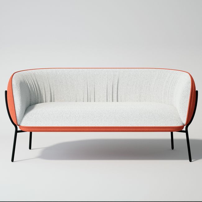 LEWI Sofa | 4-Fuß-Gestell, feste Armlehnen