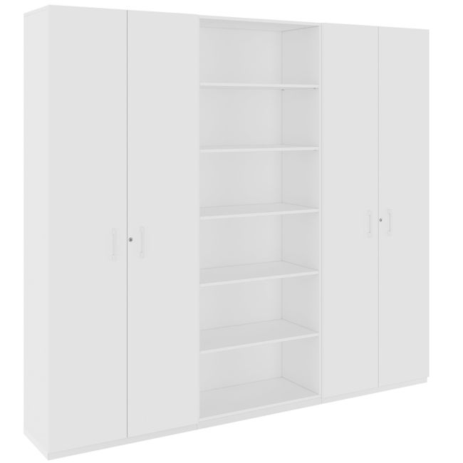 CHOICE Schrankwand | 6OH, 2400 x 2170 mm, Weiß