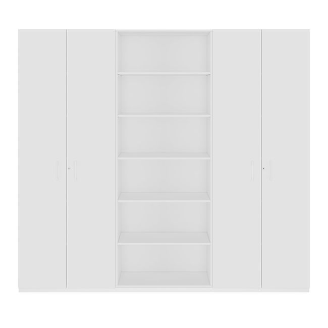 CHOICE Schrankwand | 6OH, 2400 x 2170 mm, Weiß