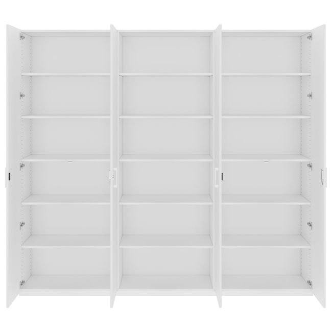 CHOICE Schrankwand | 6OH, 2400 x 2170 mm, Weiß