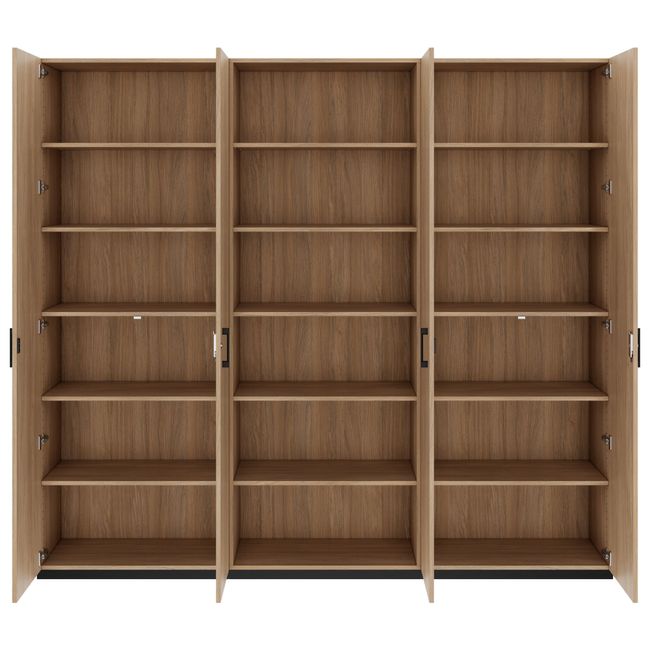 CHOICE Schrankwand | 6OH, 2400 x 2170 mm, Bernsteineiche