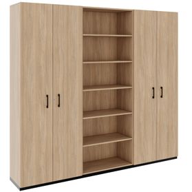 CHOICE Schrankwand | 6OH, 2400 x 2170 mm, Bernsteineiche