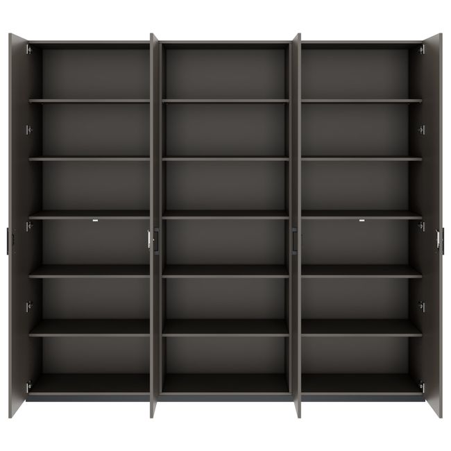 CHOICE Schrankwand | 6OH, 2400 x 2170 mm, Cubanitgrau