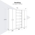 CHOICE Schrankwand | 6OH, 2400 x 2170 mm, Cubanitgrau - 10 Thumbnail Image